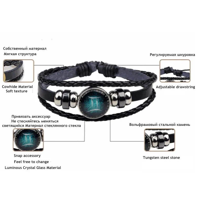 12 Constellation Luminous Bracelet
