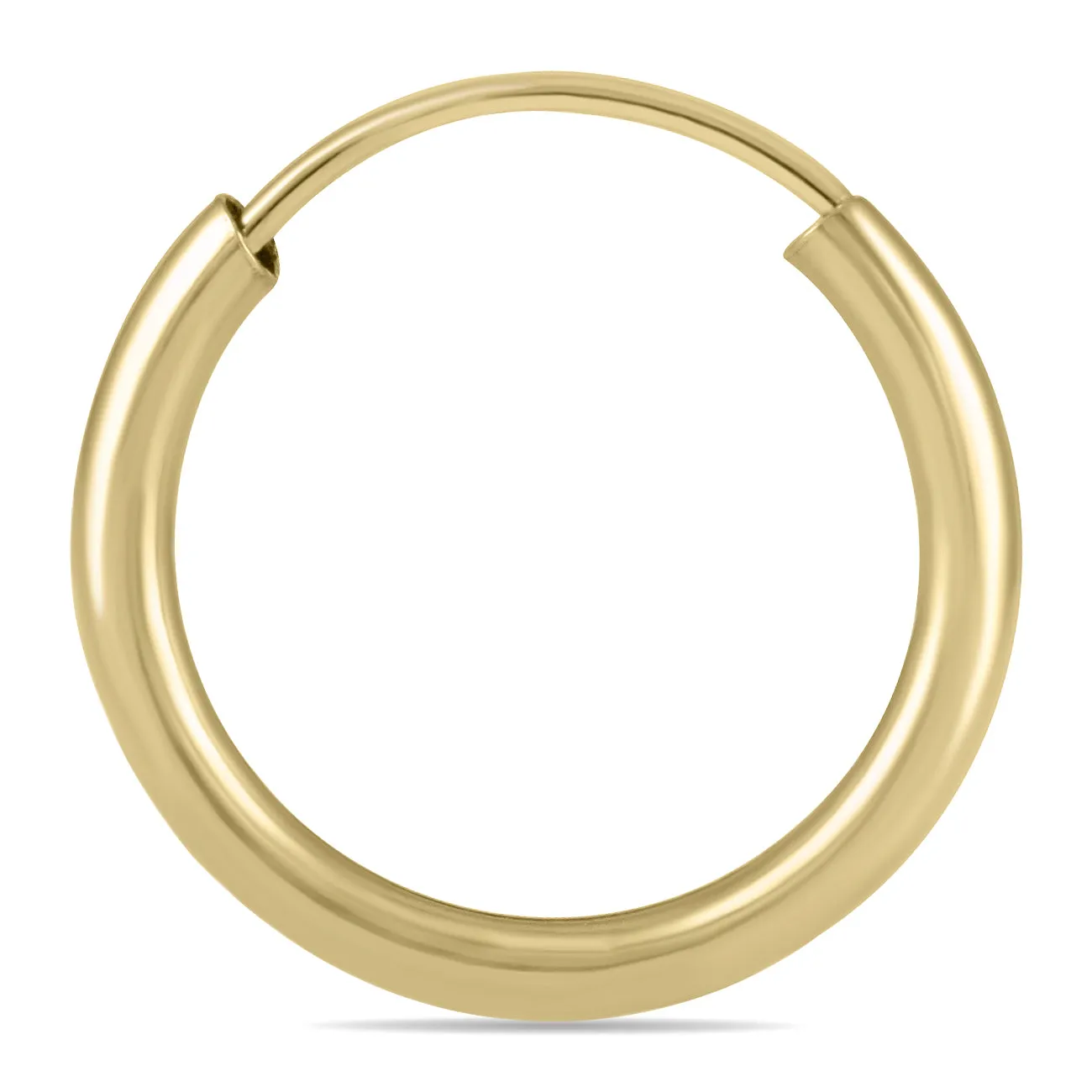 12Mm Endless Hoop Earring 14K Yellow Gold