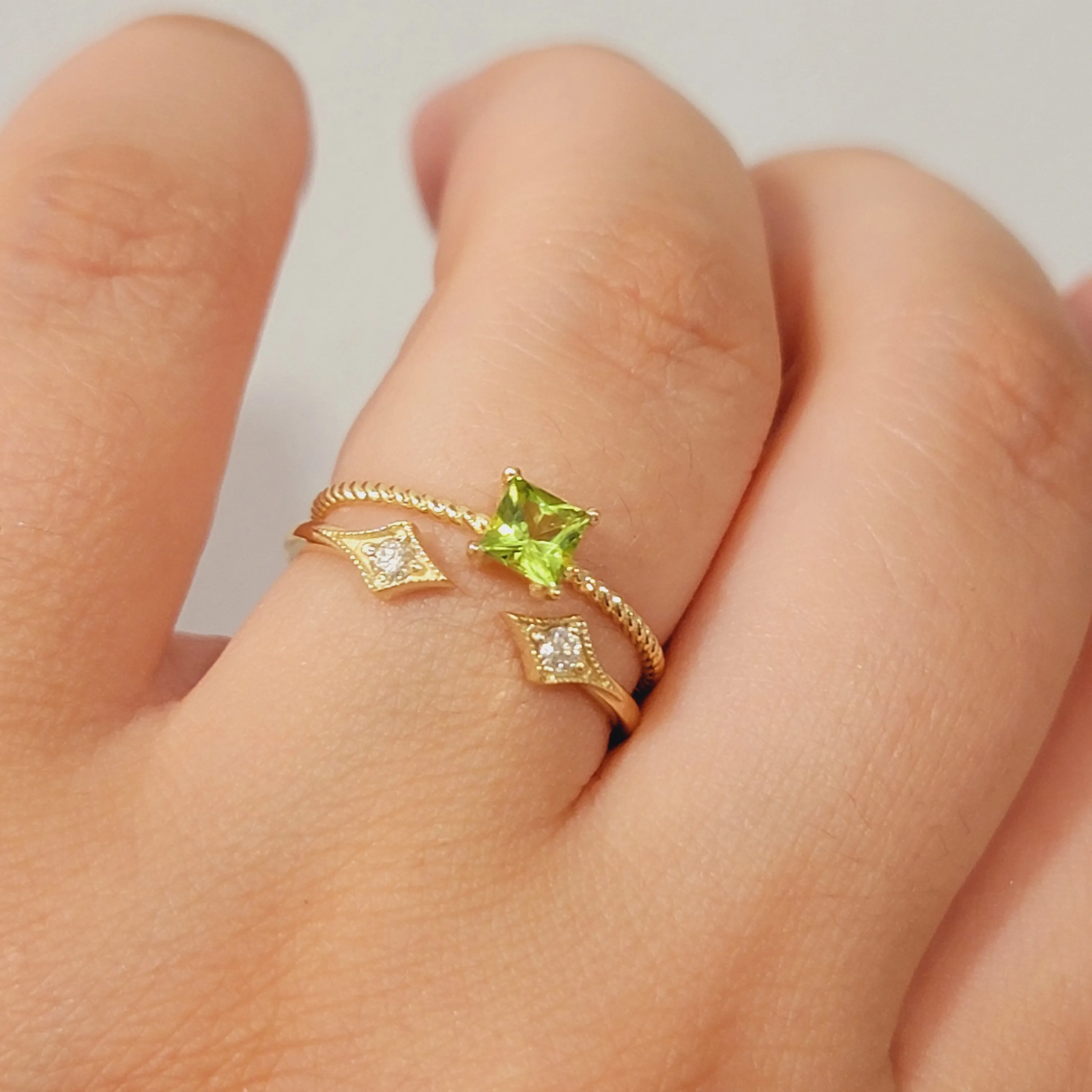 14k Diamond Stackable Rings