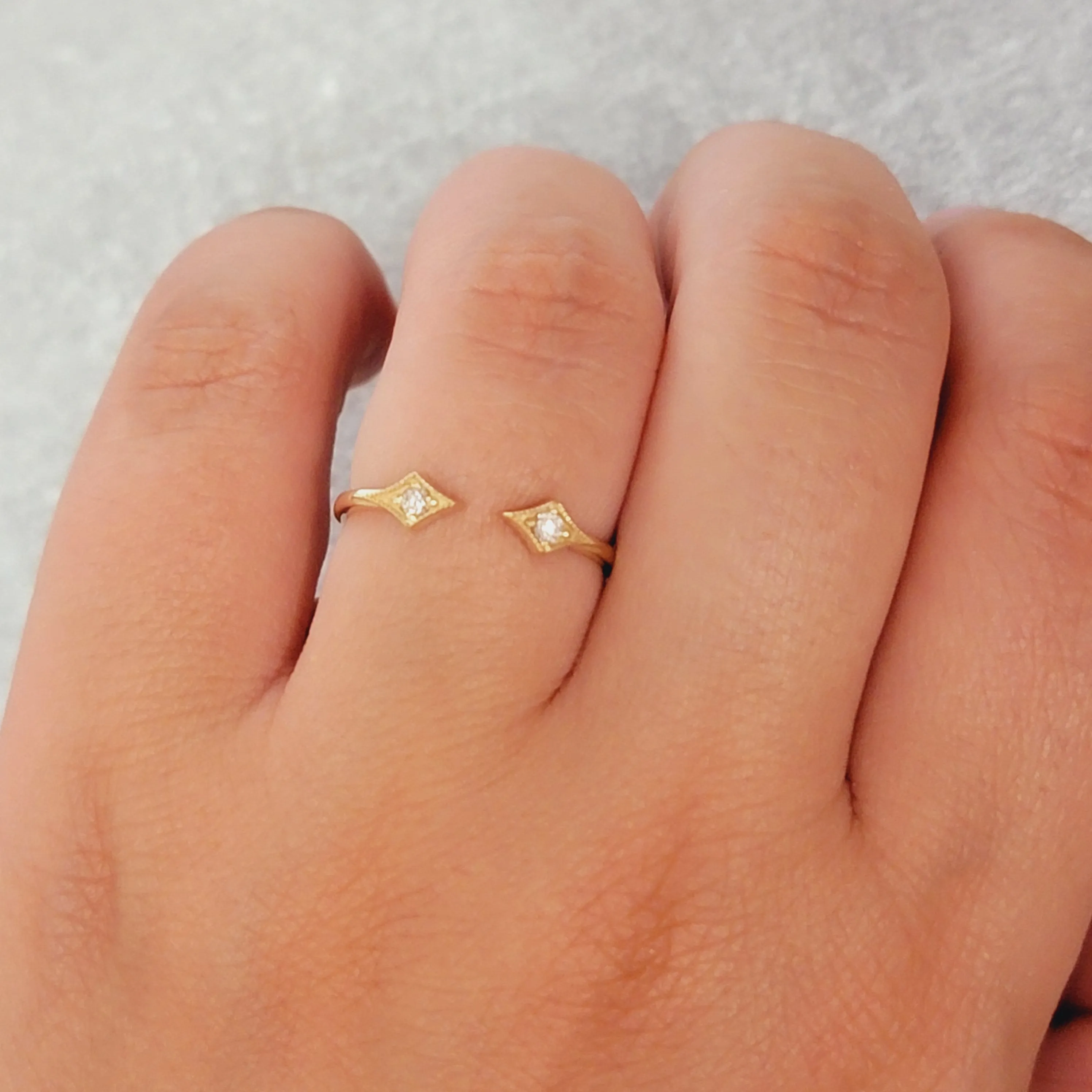 14k Diamond Stackable Rings