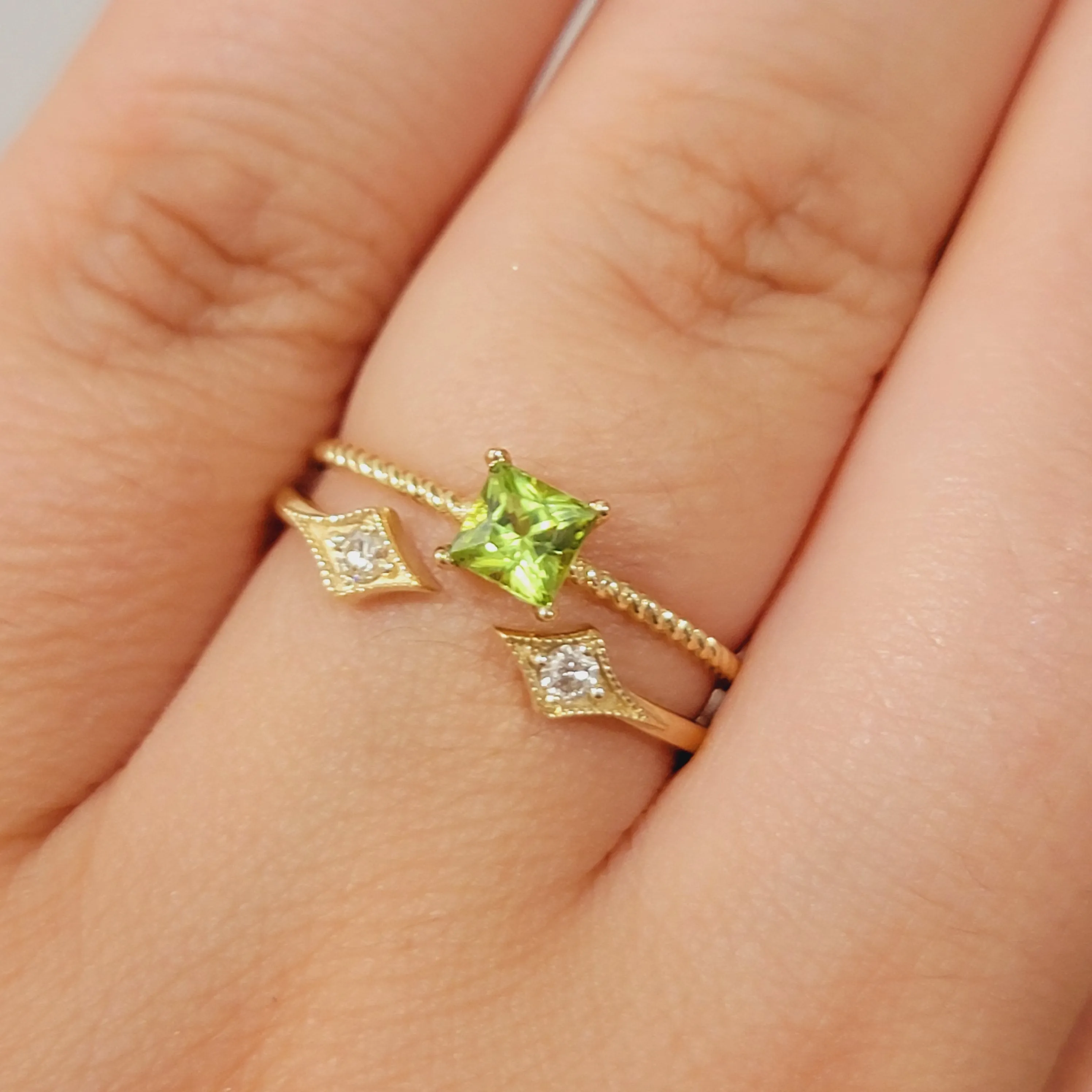 14k Diamond Stackable Rings