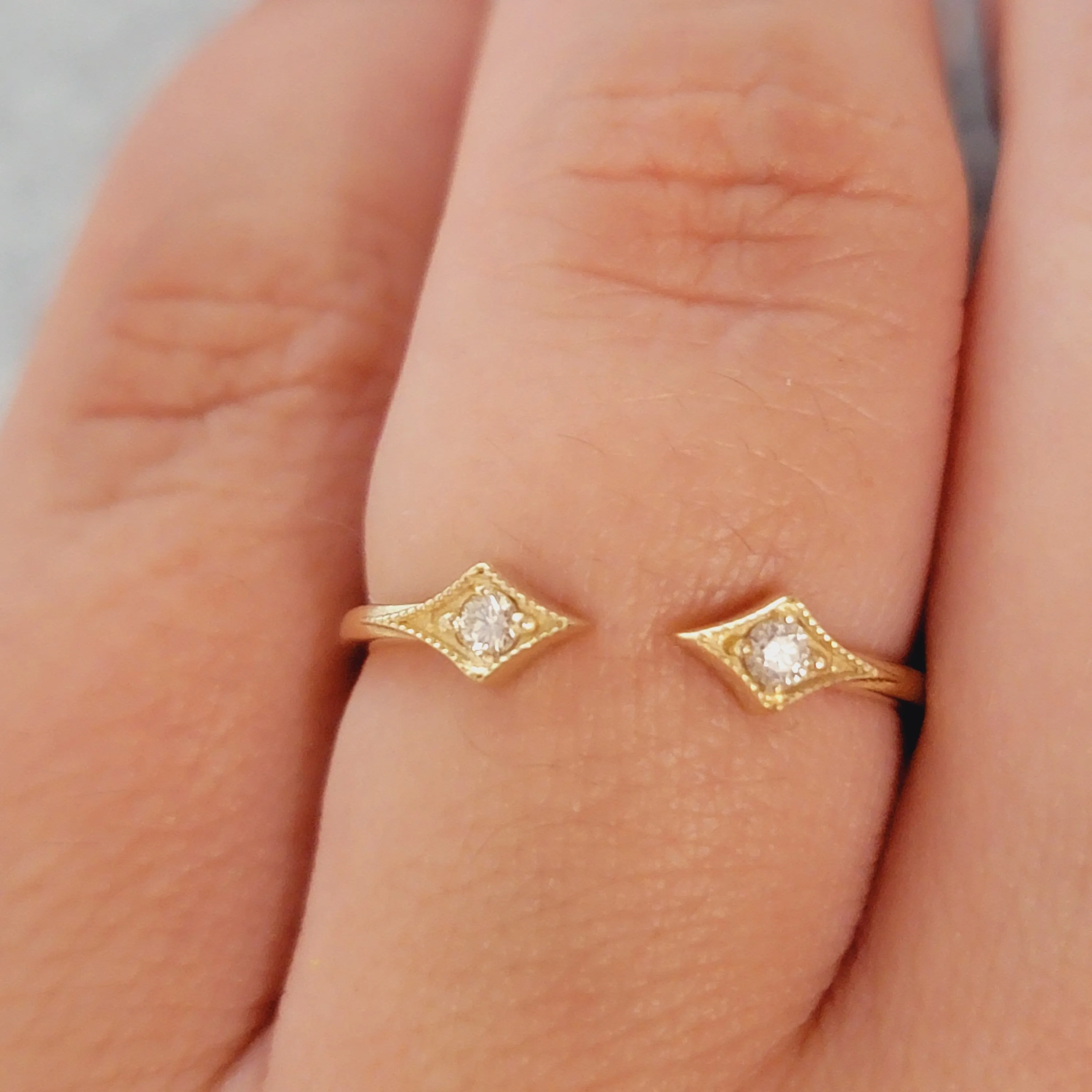 14k Diamond Stackable Rings
