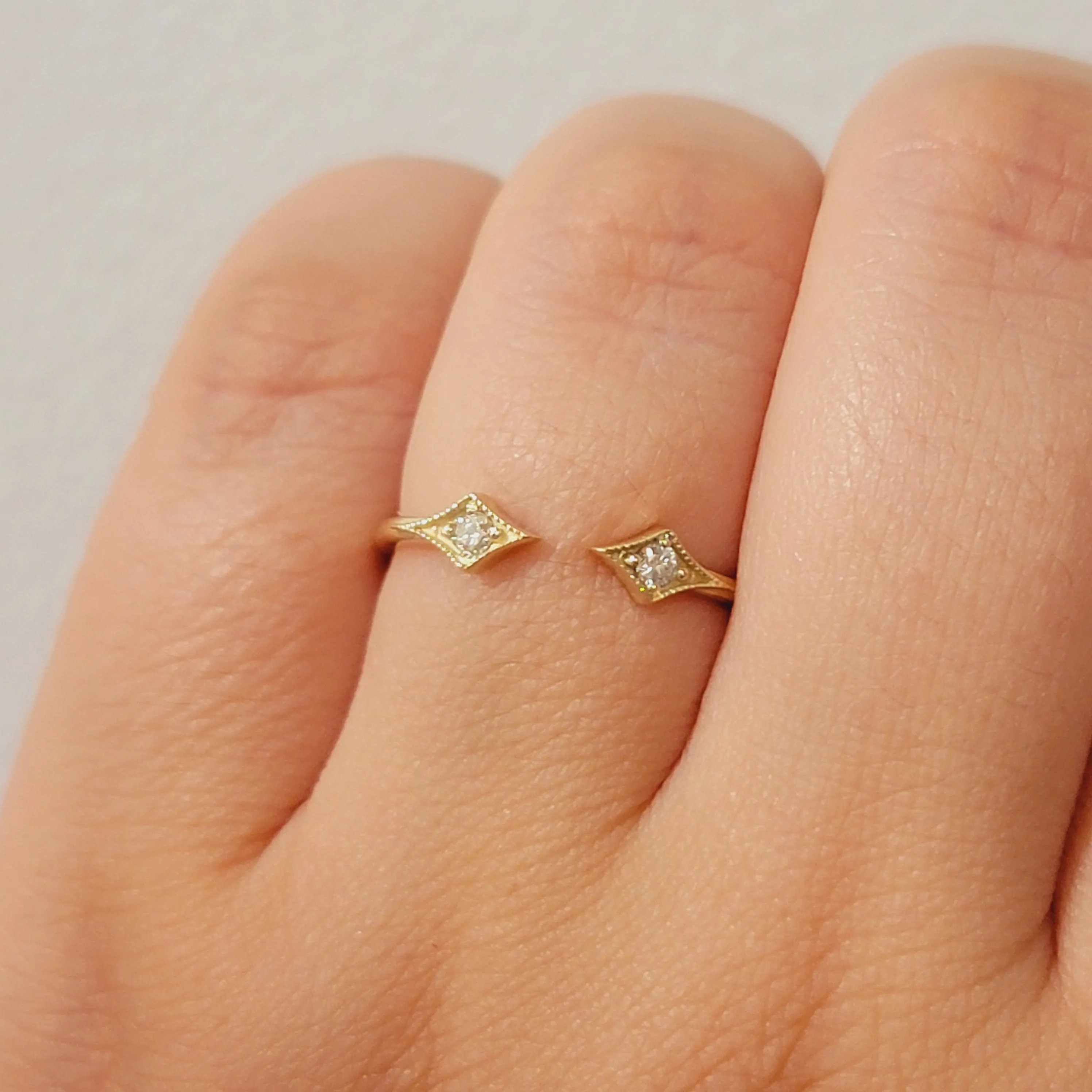 14k Diamond Stackable Rings