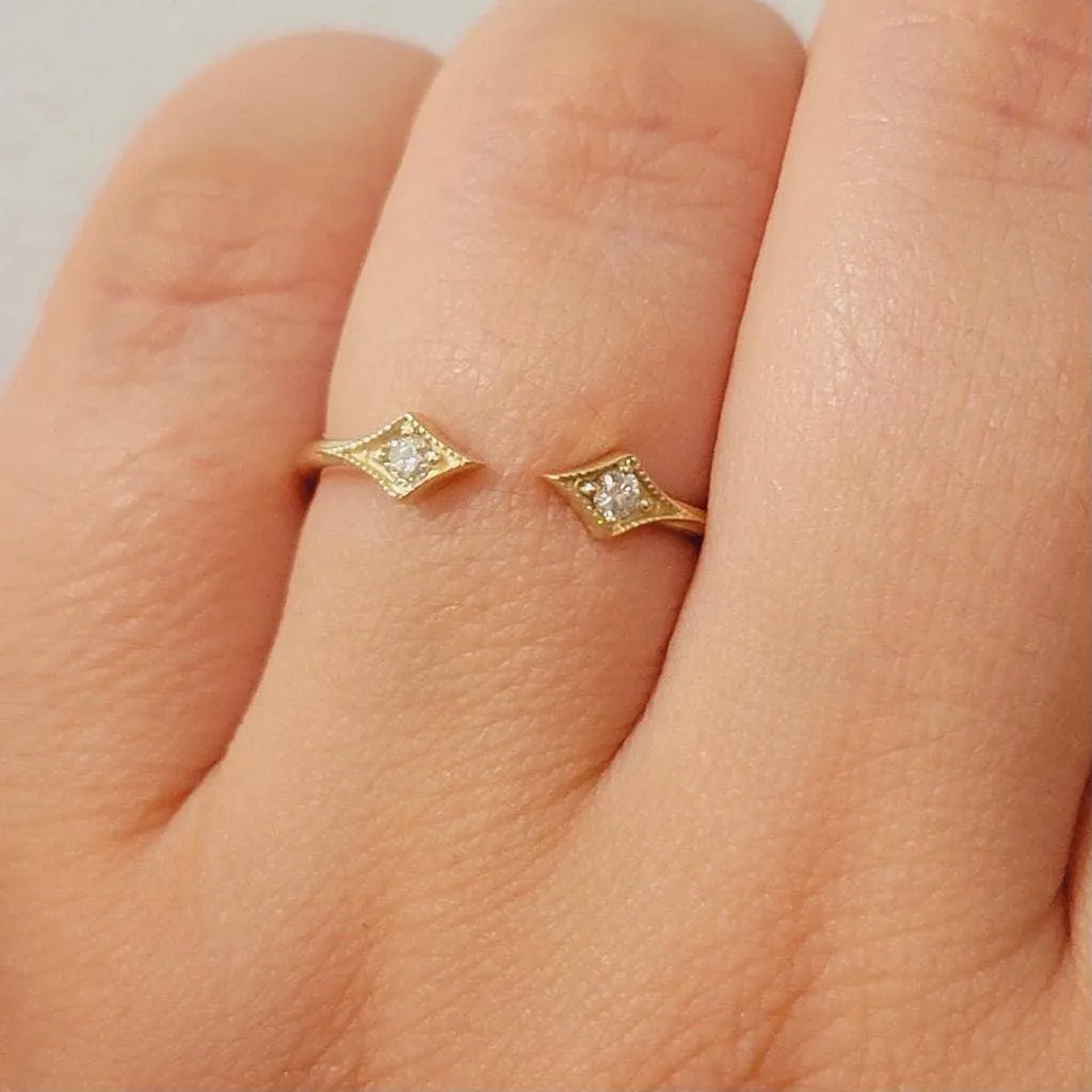 14k Diamond Stackable Rings