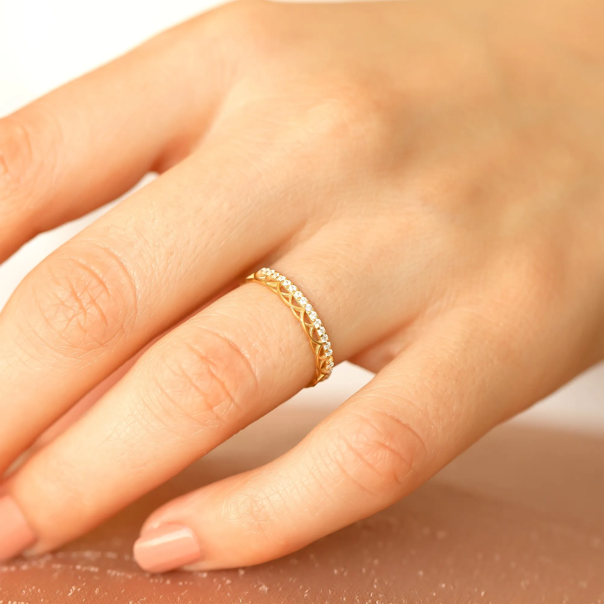 14k Solid Gold Celtic Wedding Ring