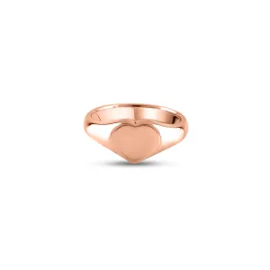 18ct Rose Gold 9 x 9mm Heart Signet Ring
