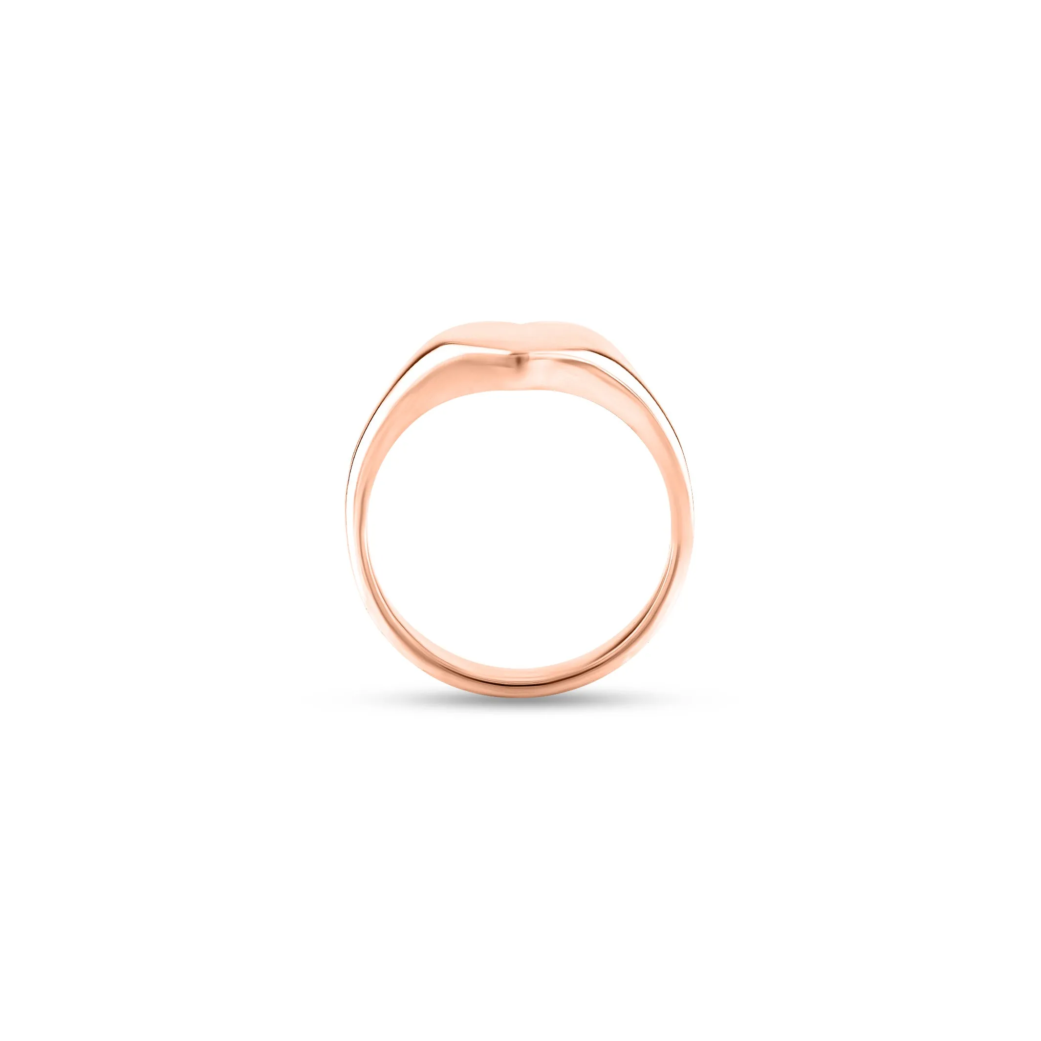 18ct Rose Gold 9 x 9mm Heart Signet Ring