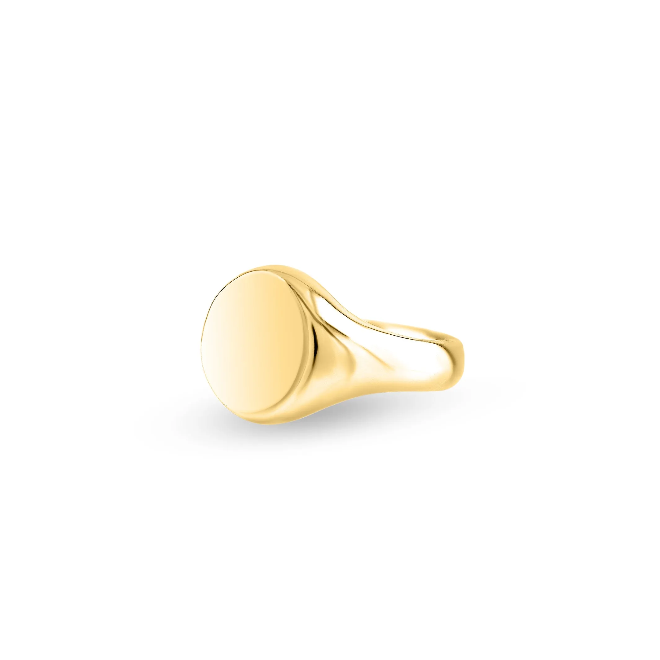 18ct Yellow Gold 13 x 11mm Oval Signet Ring