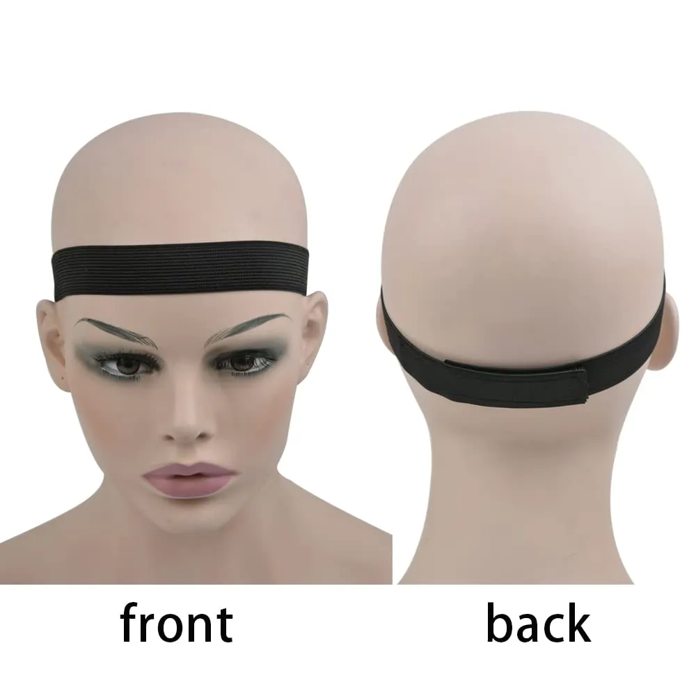 6 Pcs Elastic Band Lace Melting Bands Adjustable Wig Headbands for Lace Frontal Laying (Width 1 Inch)
