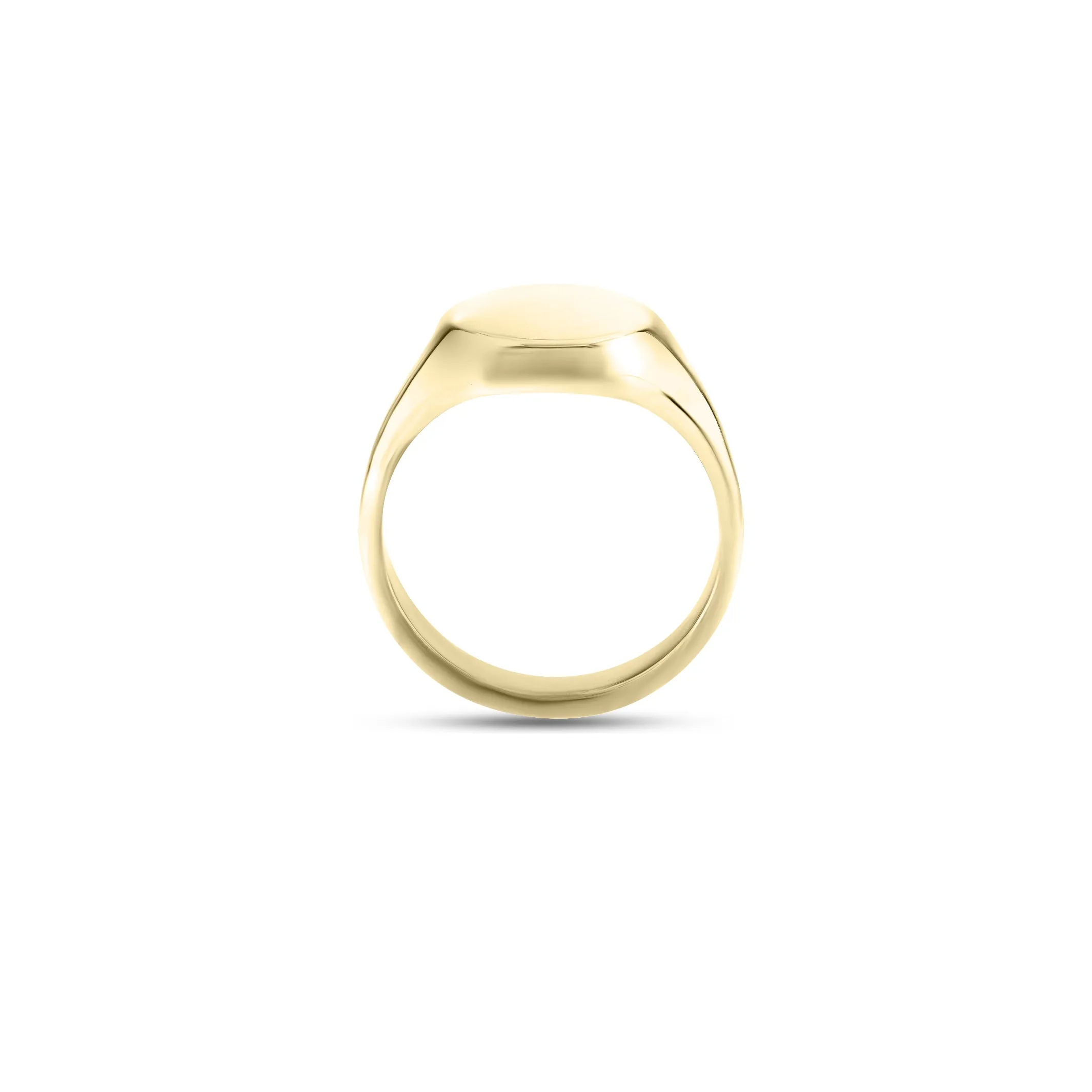 9ct Yellow Gold 14 x 13mm Cushion Signet Ring