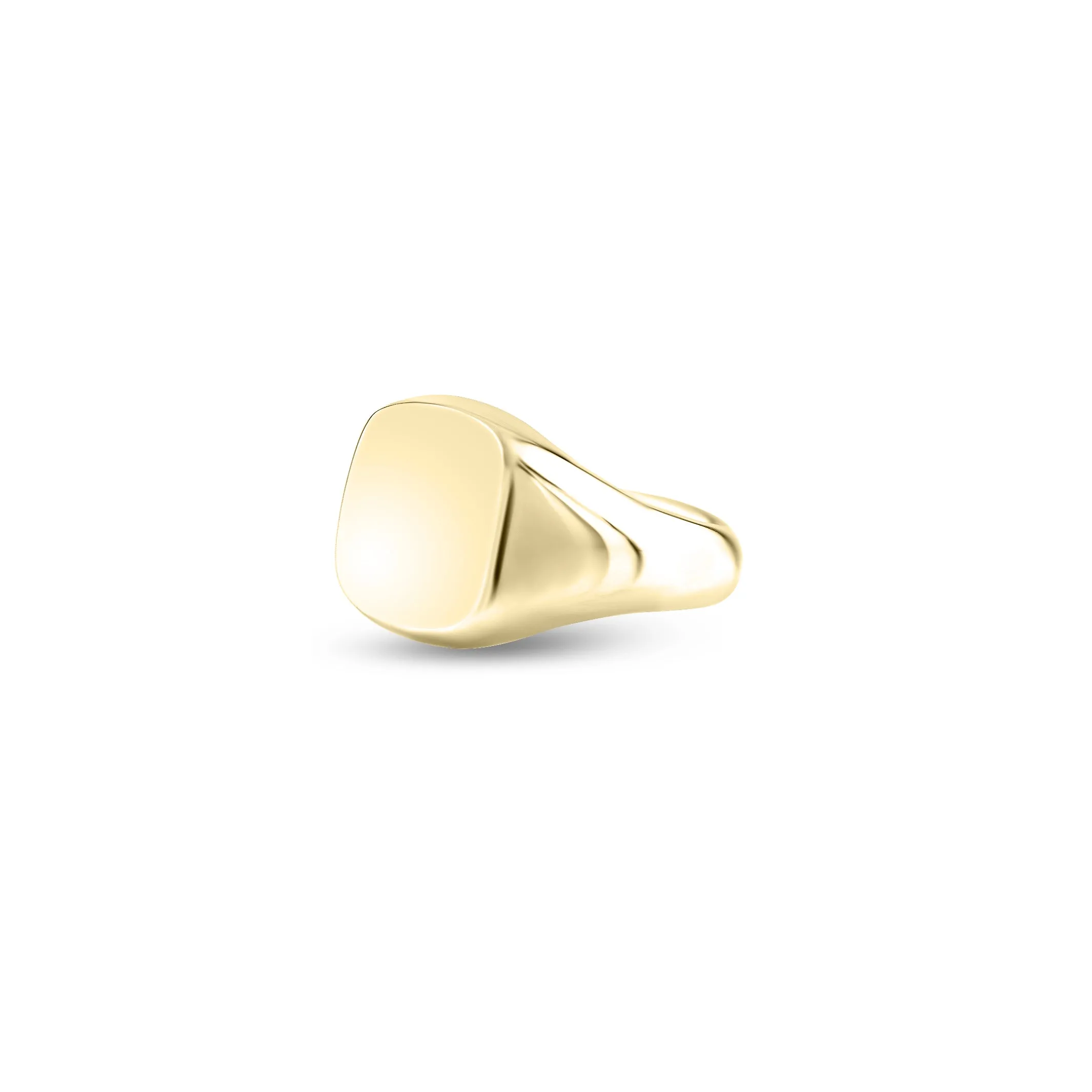 9ct Yellow Gold 14 x 13mm Cushion Signet Ring