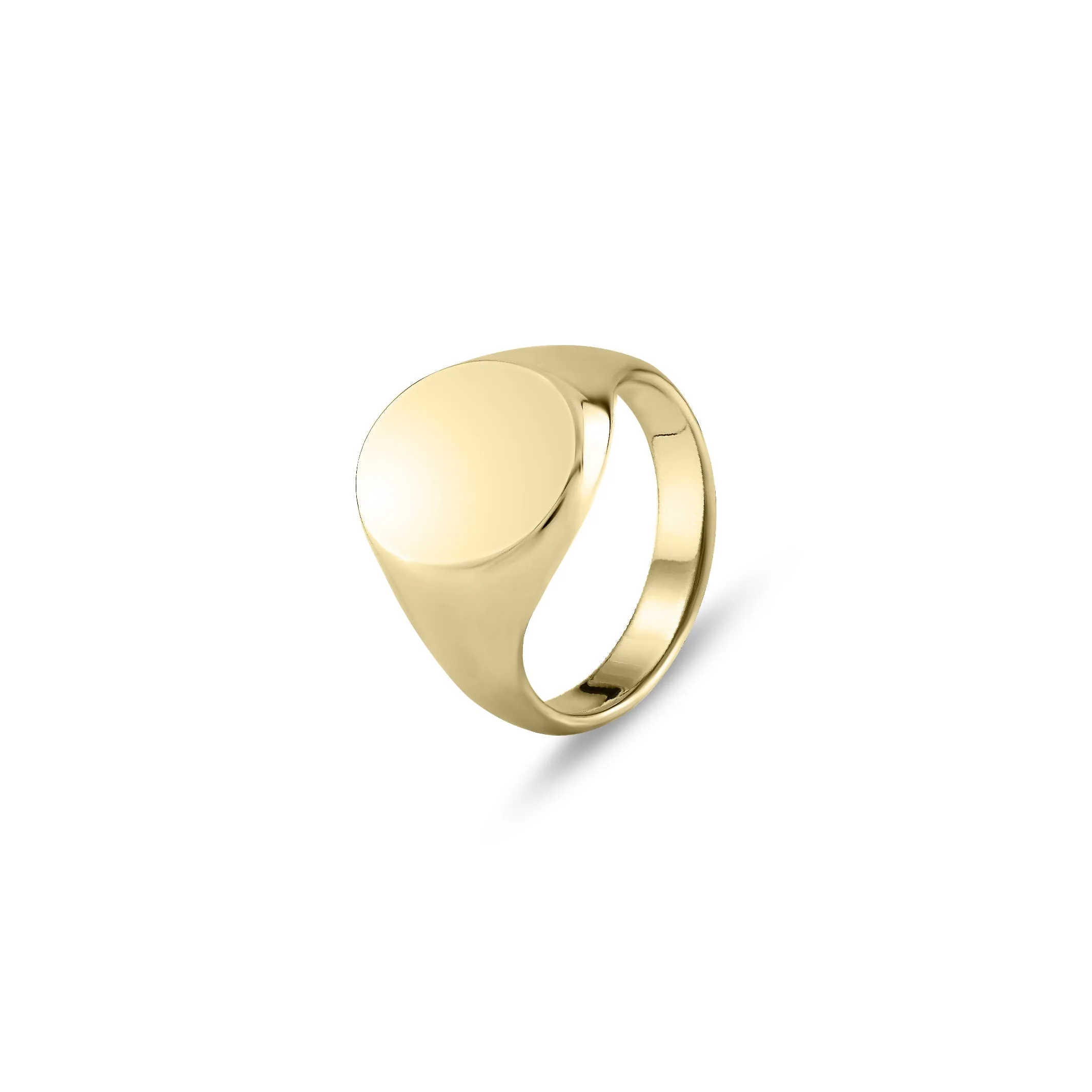 9ct Yellow Gold 16 x 13mm Oval Signet Ring