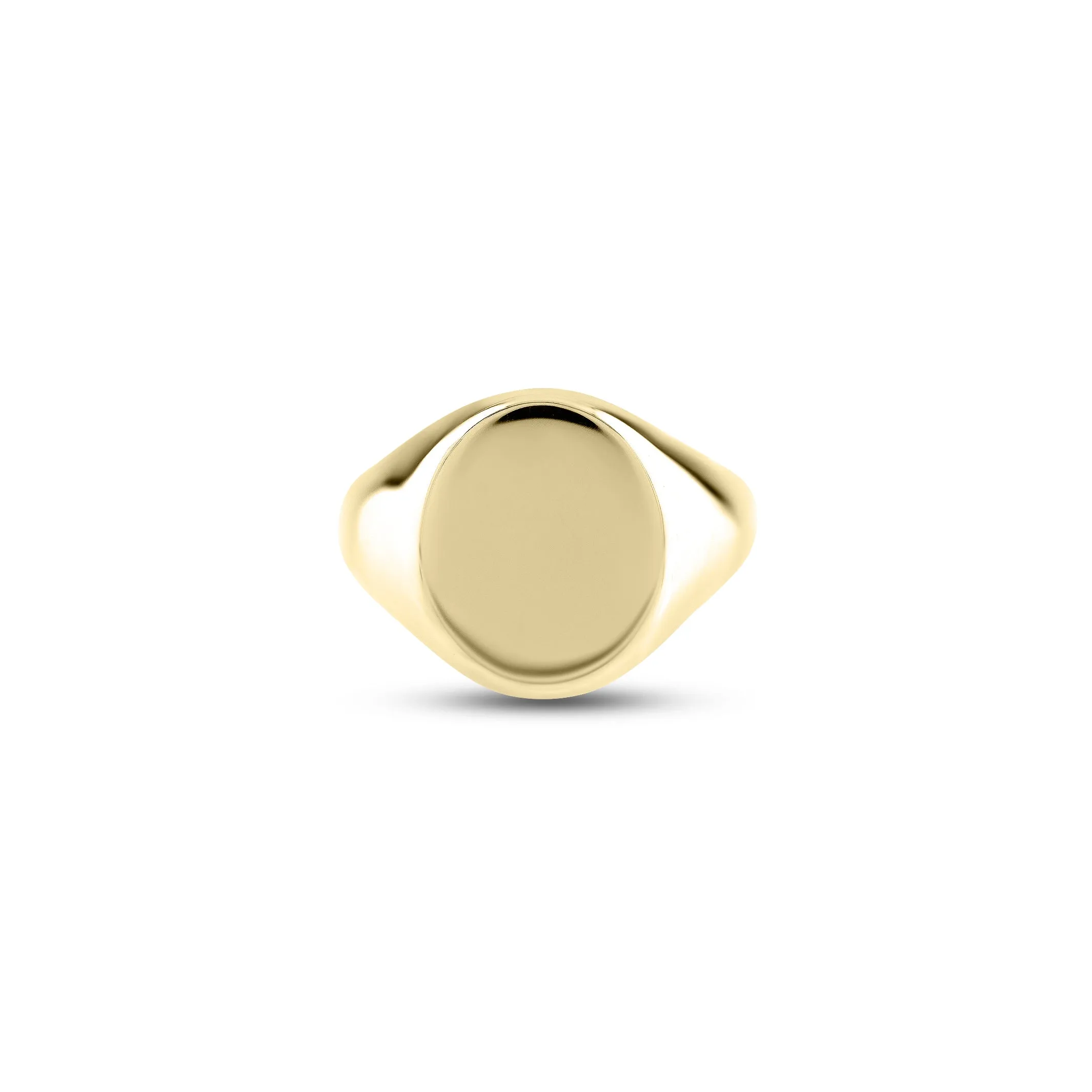 9ct Yellow Gold 16 x 13mm Oval Signet Ring