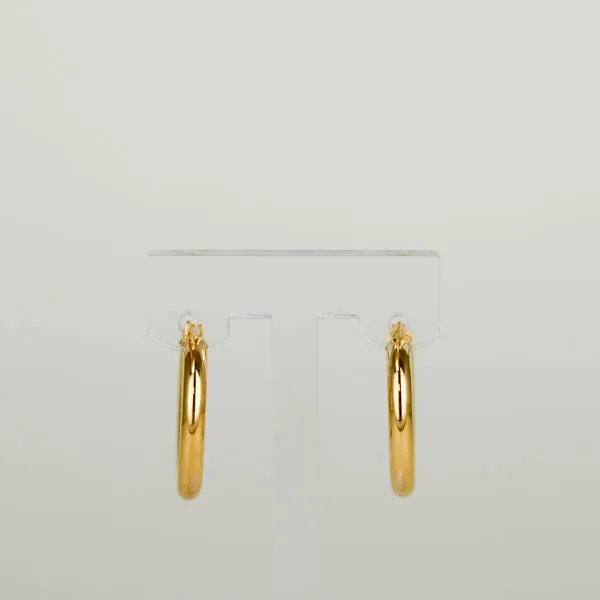 9ct Yellow Gold Chunky Medium 20mm Hoop Earrings