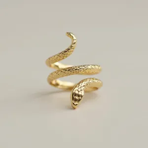 Adjustable Gold Snake Ring