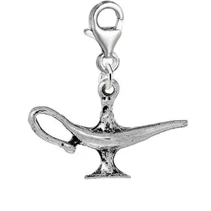 Aladdin Genie Lamp Clip on Pendant Charm for Bracelet or Necklace