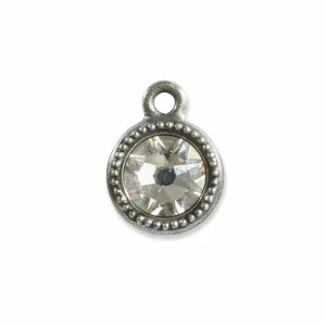 April Birthstone Clear Crystal Charm