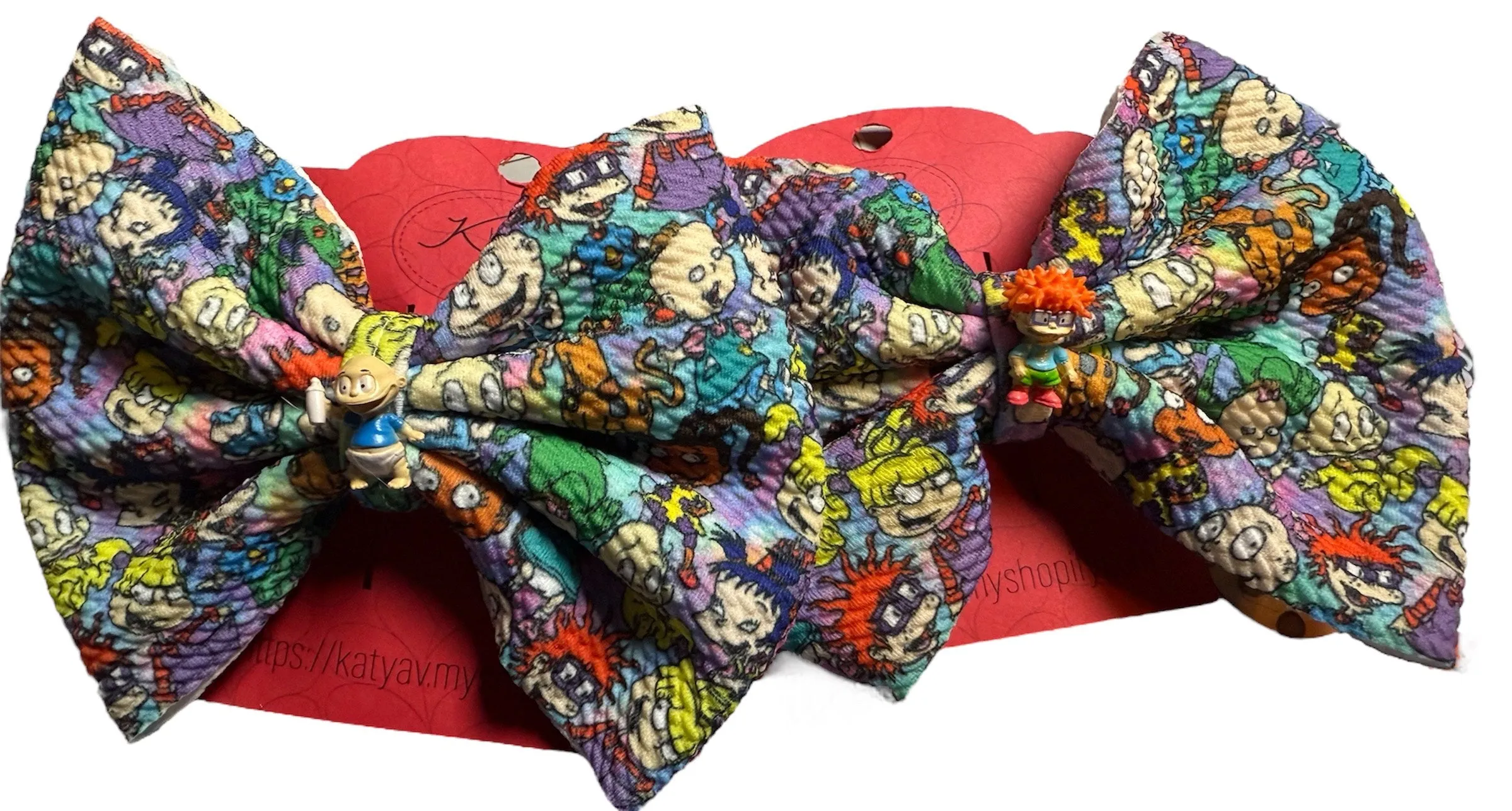Baby Cartoon Characters with Center Piece Hair Bow Clip