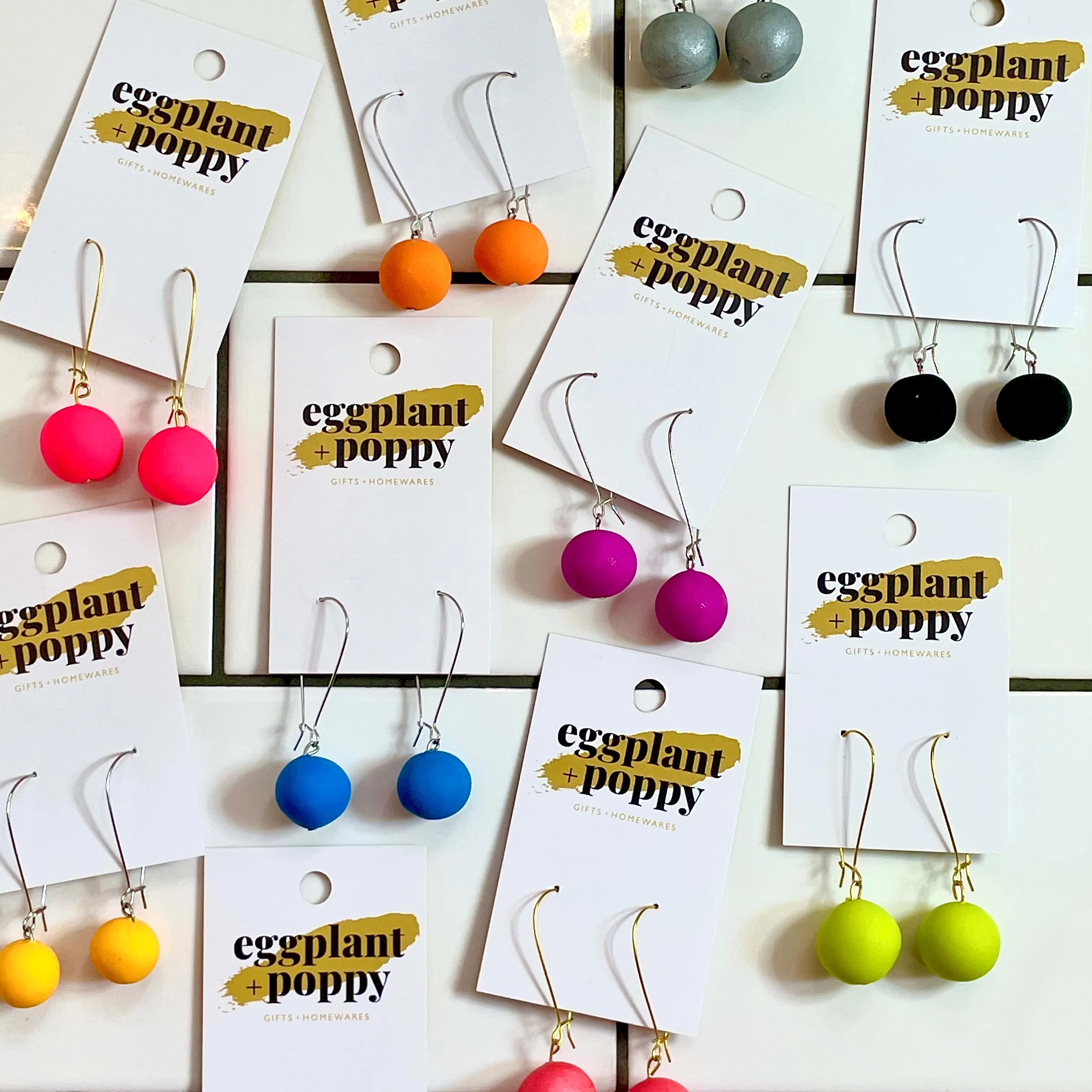 Candy Drop Earrings - Dusty Blue