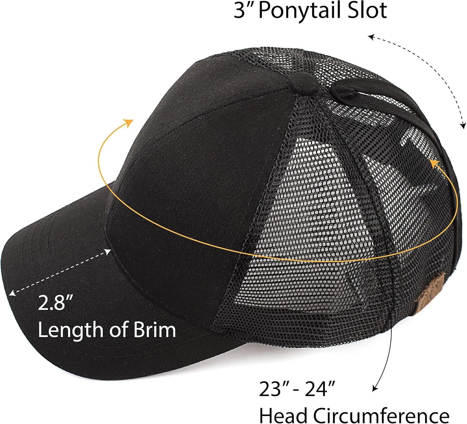 C.C Hatsandscarf Ponytail caps Messy Buns Trucker Plain Baseball Cap (BT-6)