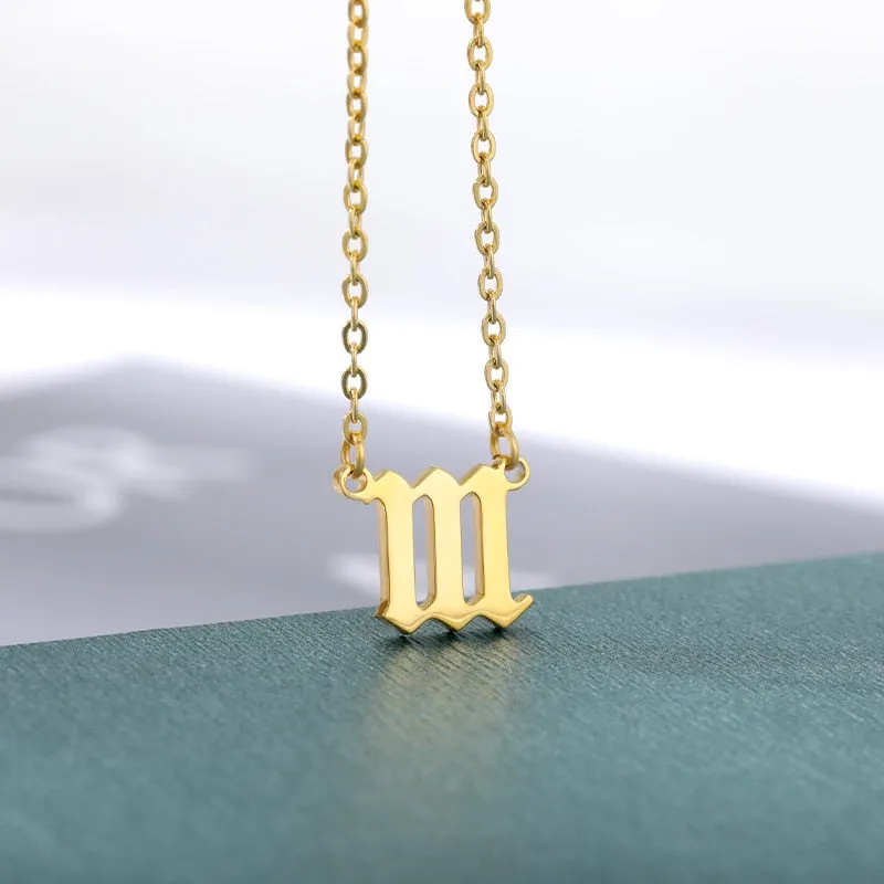 Chain Number Pendant Necklace For Women Anniverssary Jewelry