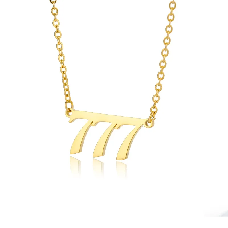 Chain Number Pendant Necklace For Women Anniverssary Jewelry