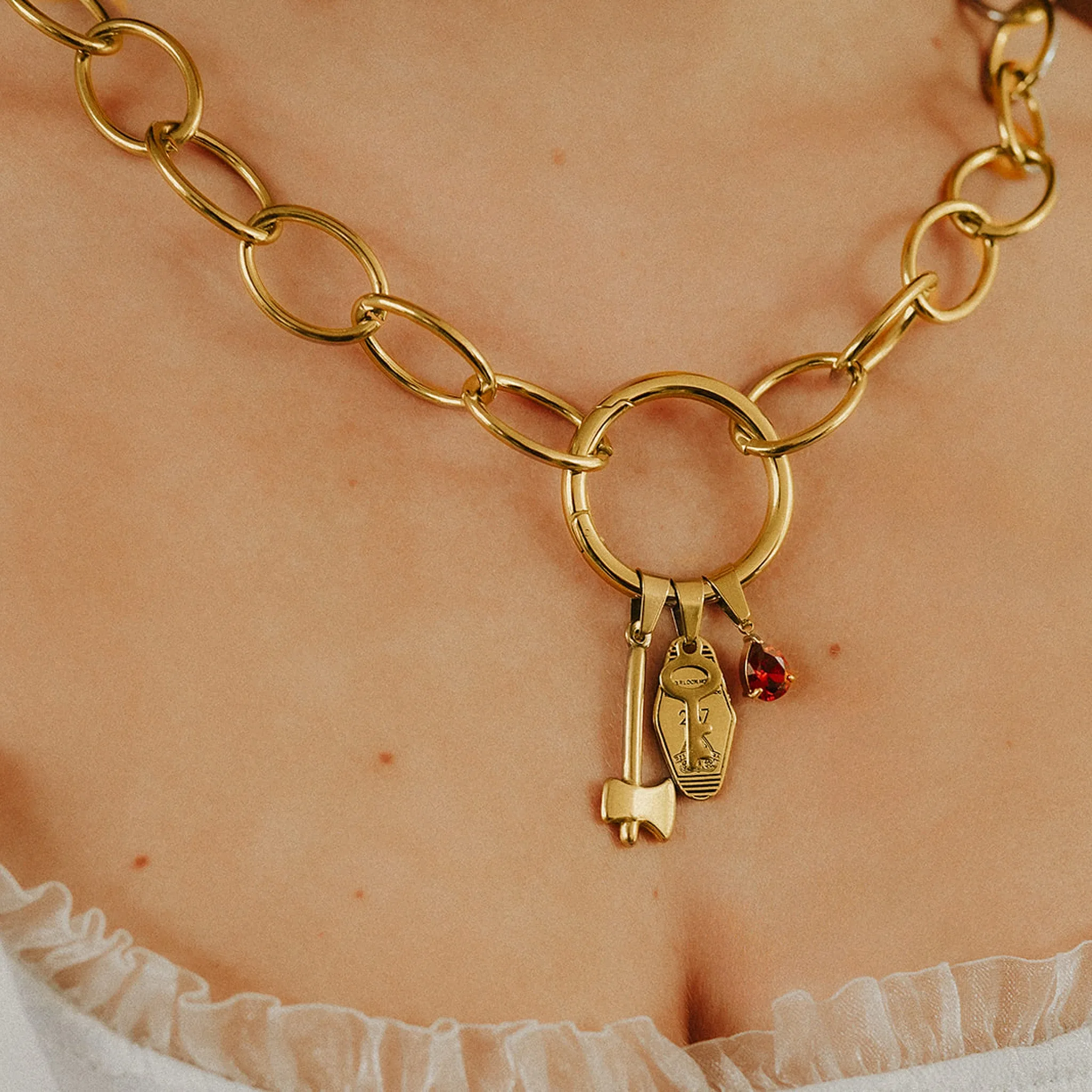 Charm Coven Axe Charm Gold