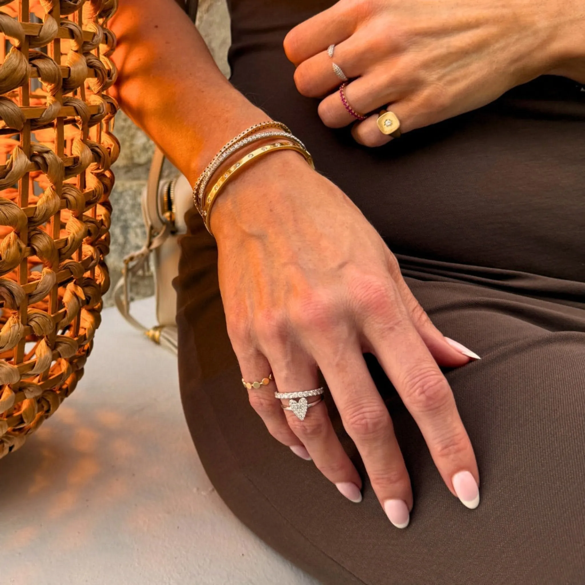 Classic Diamond Star Signet Ring