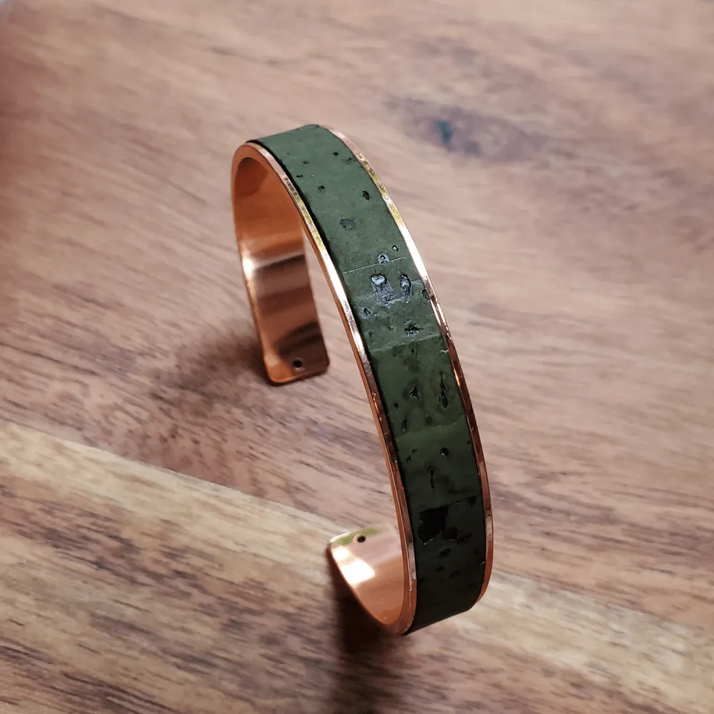 Cork Rose Gold Skinny Cuff Bracelet