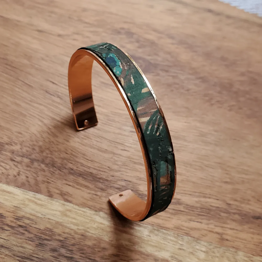 Cork Rose Gold Skinny Cuff Bracelet