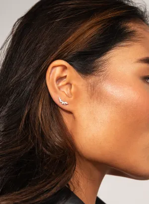 Crystal Climber Studs Silver