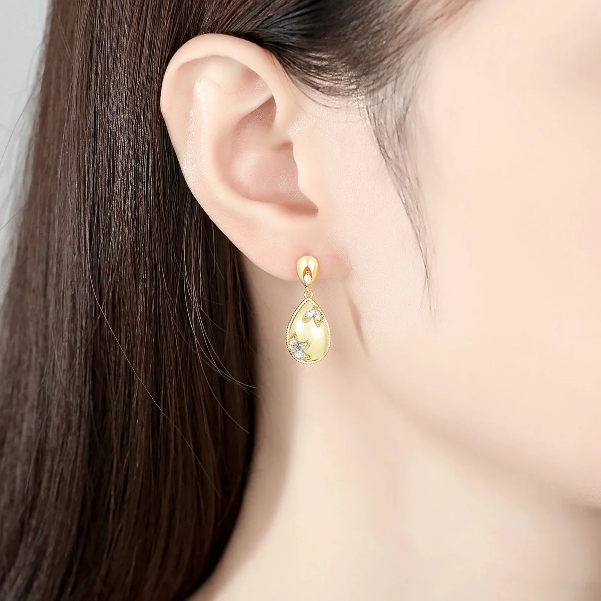 Cubic Zirconia Waterdrop Earrings