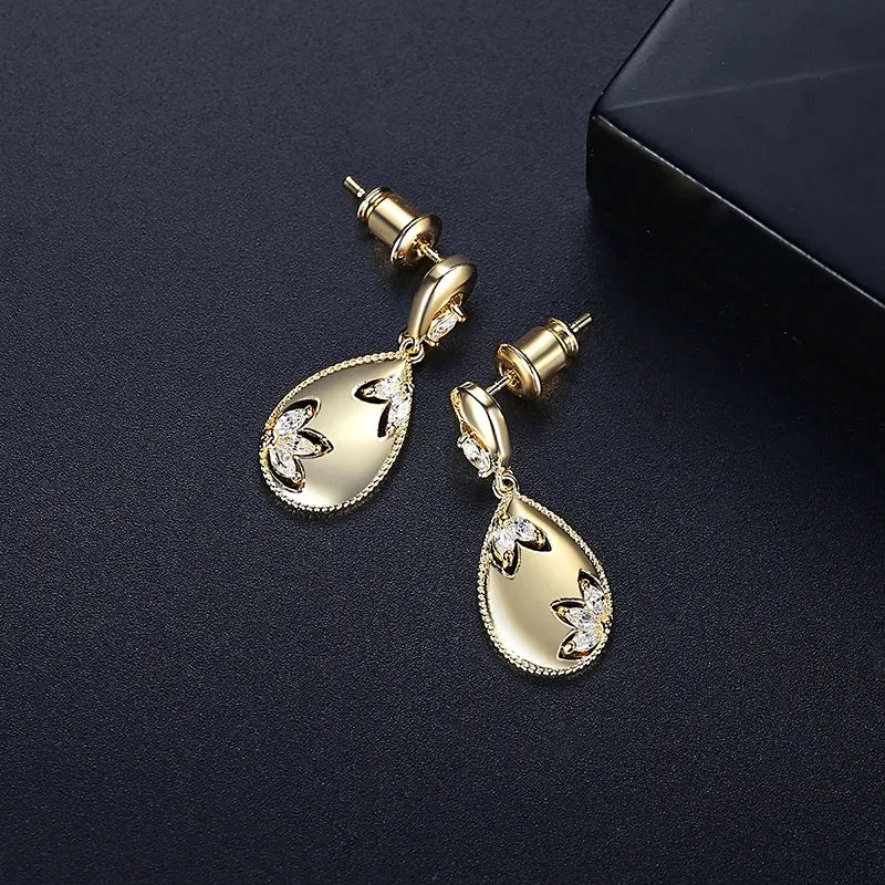 Cubic Zirconia Waterdrop Earrings