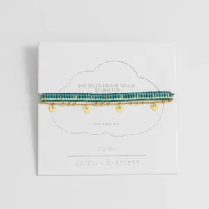 Estella Bartlett |  Gold Woven Beaded Duo | Gold Plated