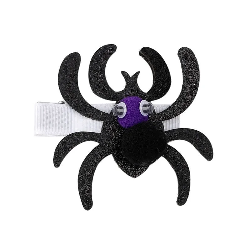 Felt Bat Glitter Pumpkin Hair Clips