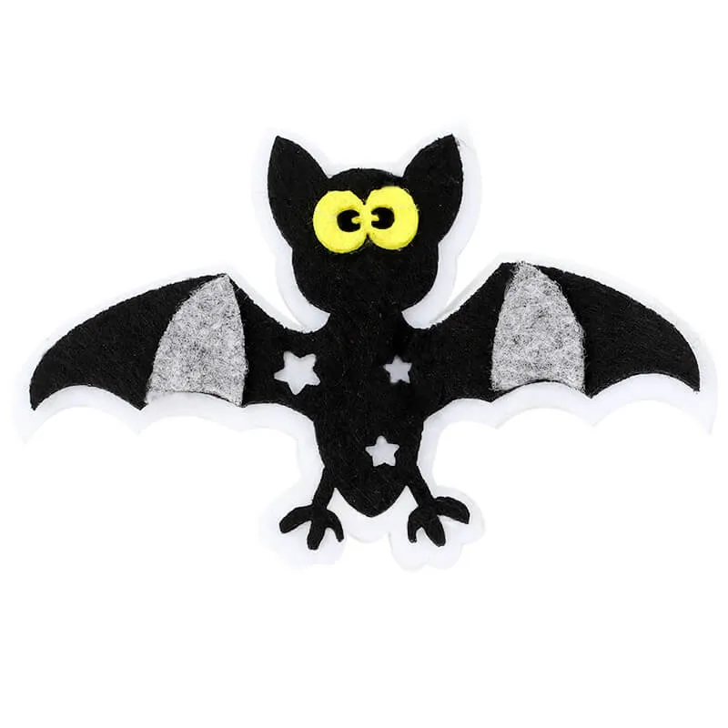 Felt Bat Glitter Pumpkin Hair Clips