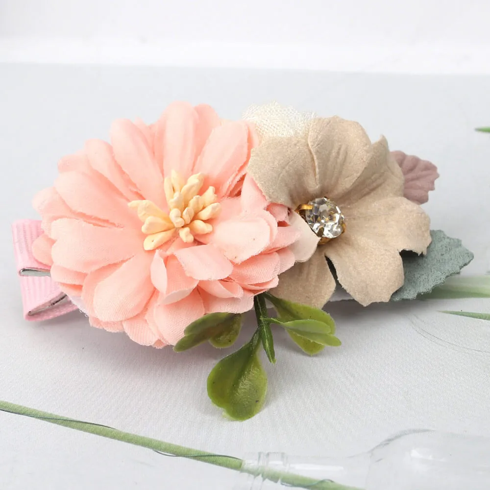 Flower Hair Clips for Little Girls-3pcs