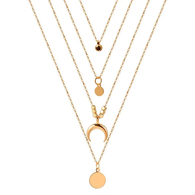 Galaxy Multiple Layered Gold Necklaces