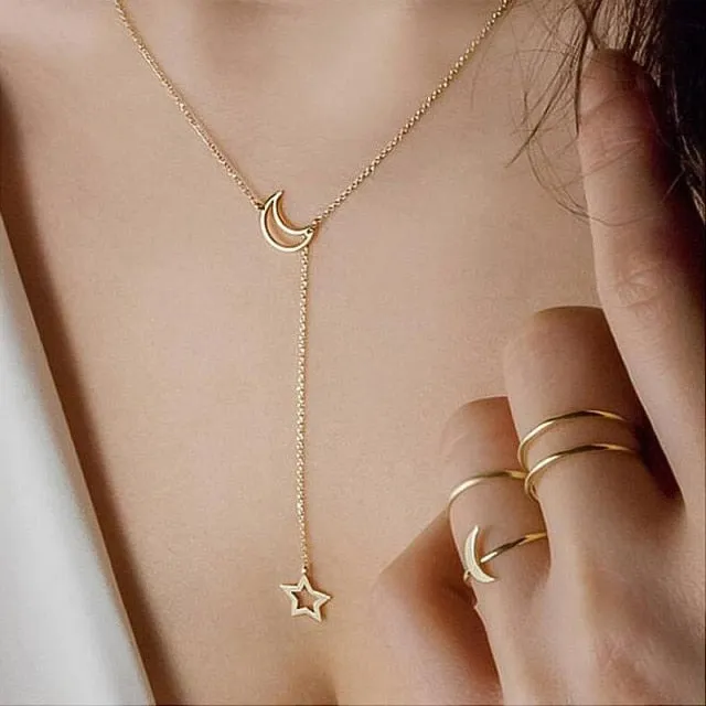 Galaxy Multiple Layered Gold Necklaces