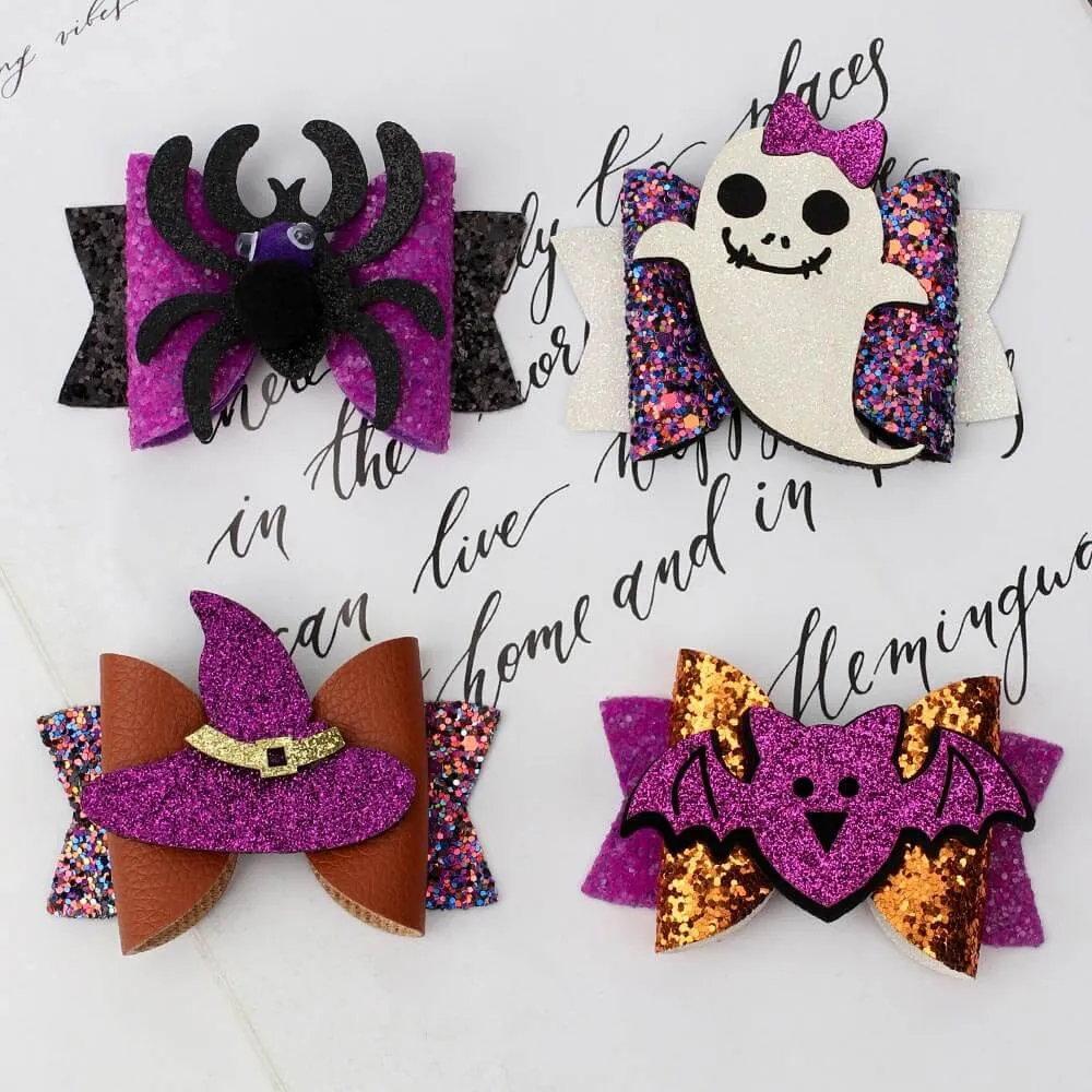 Halloween Purple Hair Clips
