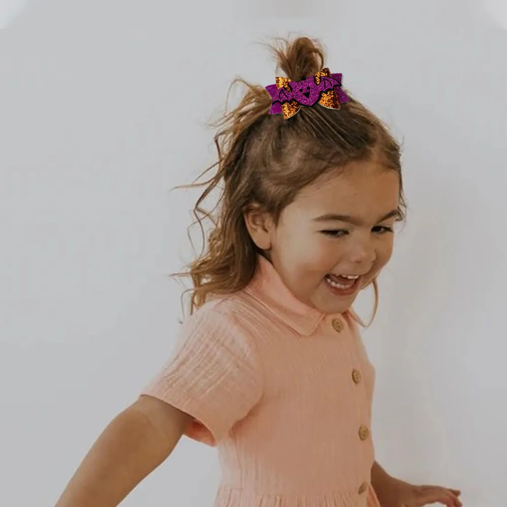 Halloween Purple Hair Clips
