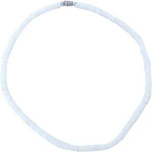 Hawaiian Jewelry Handmade 18 Inch Puka Shell Heishi Smooth White Choker Necklace