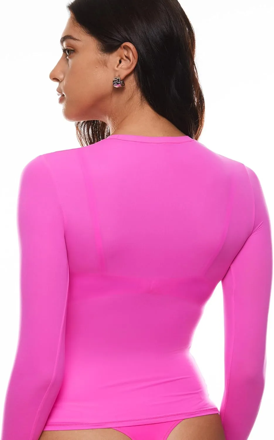 INLYRIC Women's Long Sleeve T-Shirts Crew Neck Basic Fitted Slim Crop Tops Going Out Trendy Tops Spring Tees