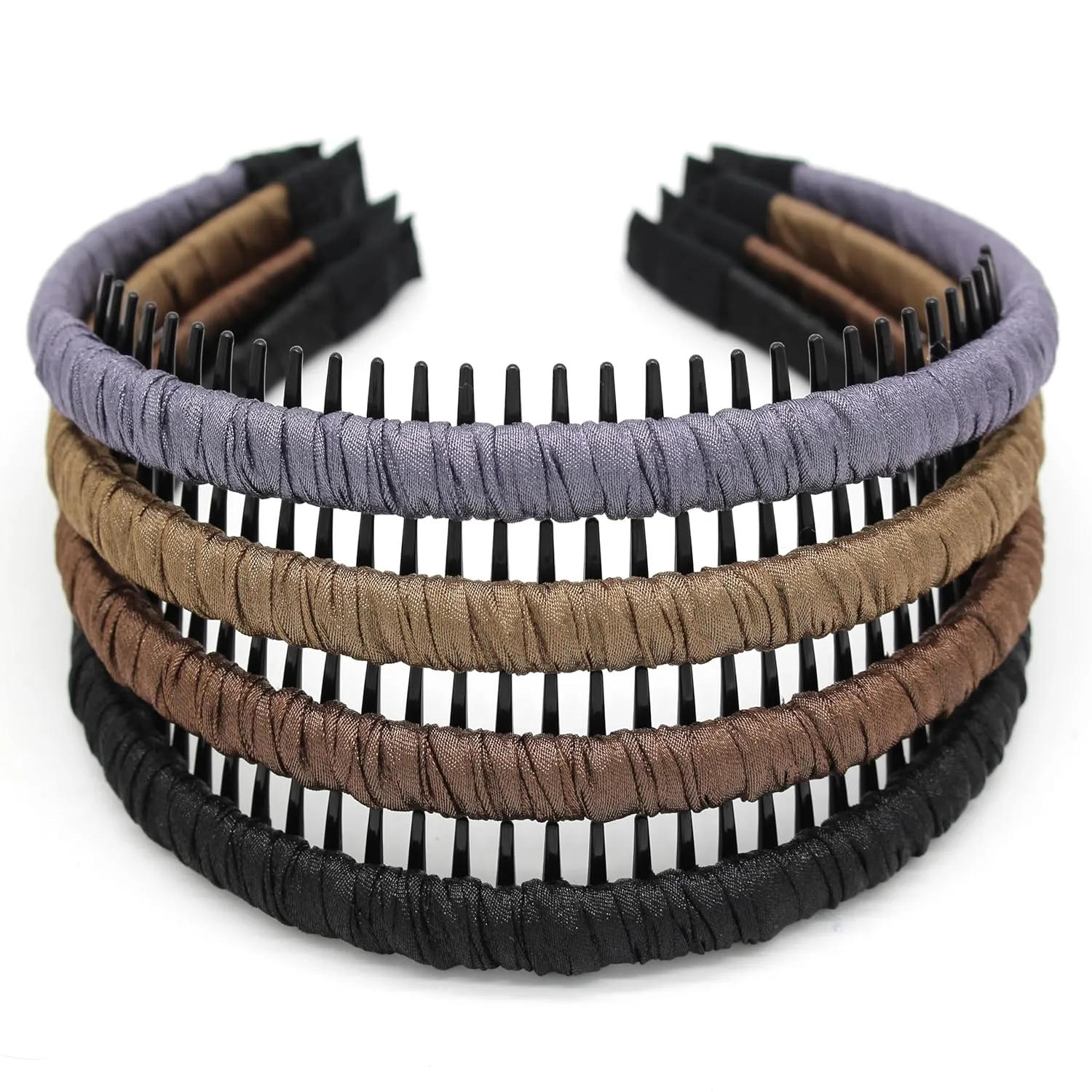 JOBANDFashion Hair Accessories,plastic headbands for women,headband with teeth Suitable Daily Use,Spa,Parties and Yoga(pack of 4)