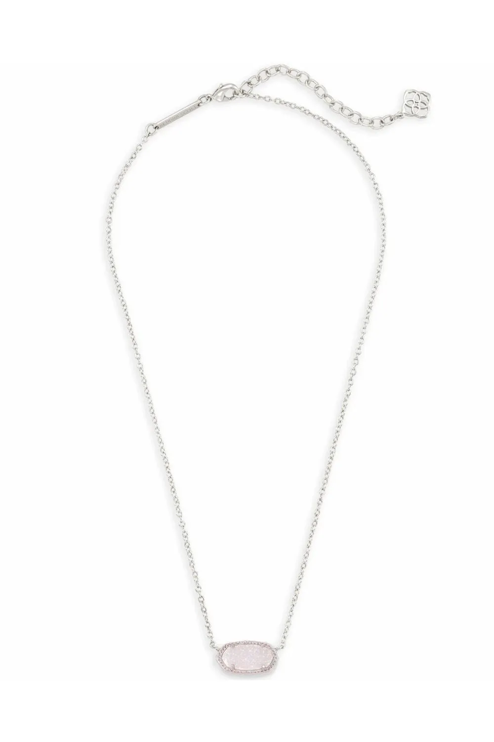 Kendra Scott: Elisa Silver Pendant Necklace - Iridescent Drusy