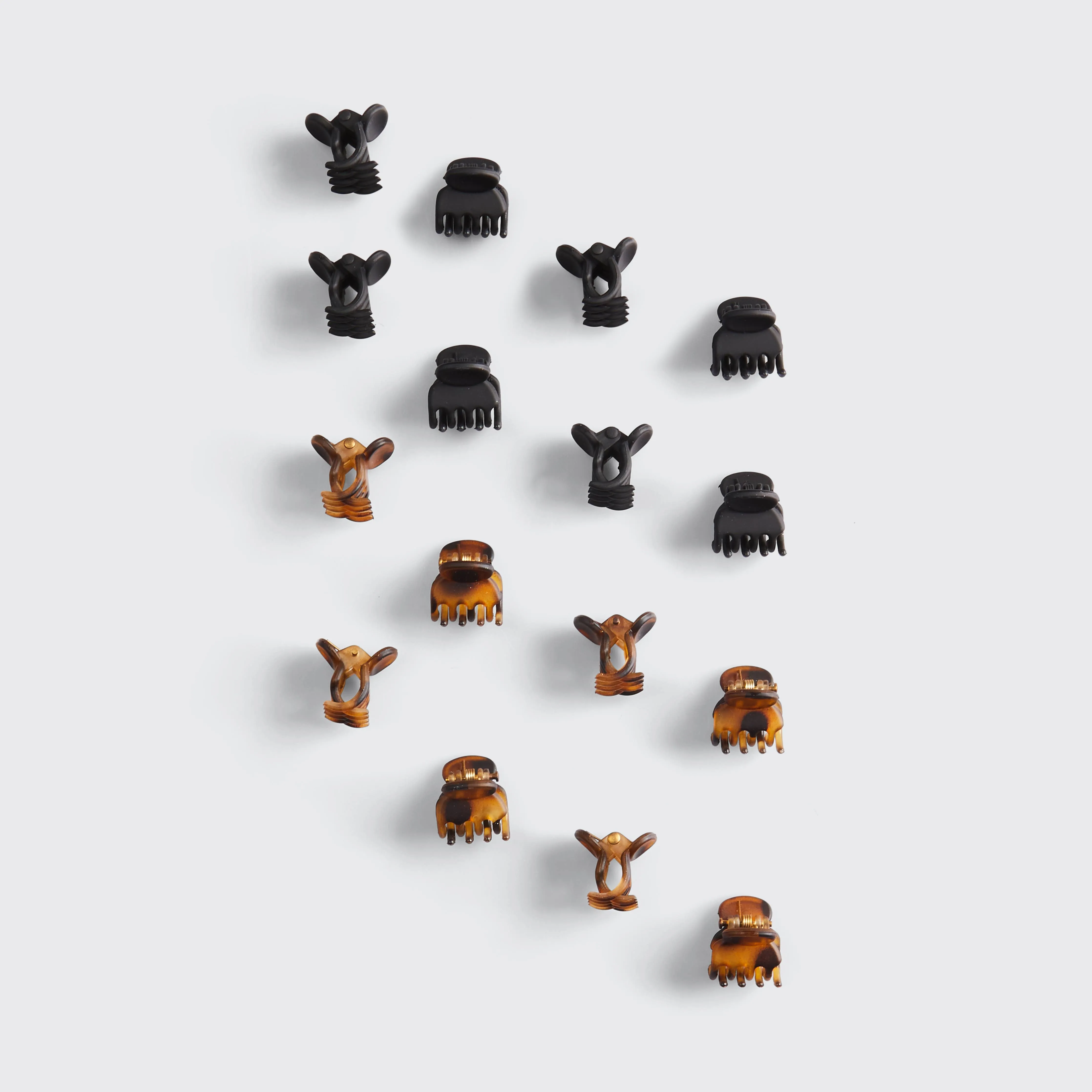 Kitsch Recycled Plastic Mini Classic Claw Clips 16pc | Black & Tort