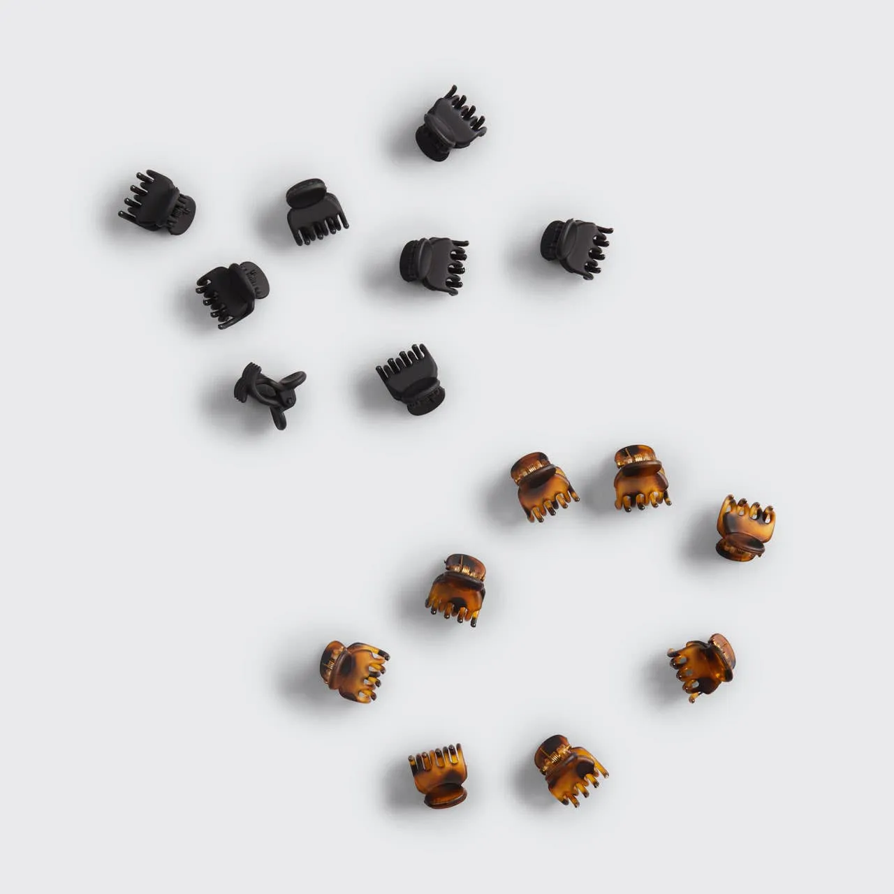 Kitsch Recycled Plastic Mini Classic Claw Clips 16pc | Black & Tort