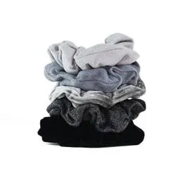 KITSCH VELVET SCRUNCHIES BLACK/GRAY