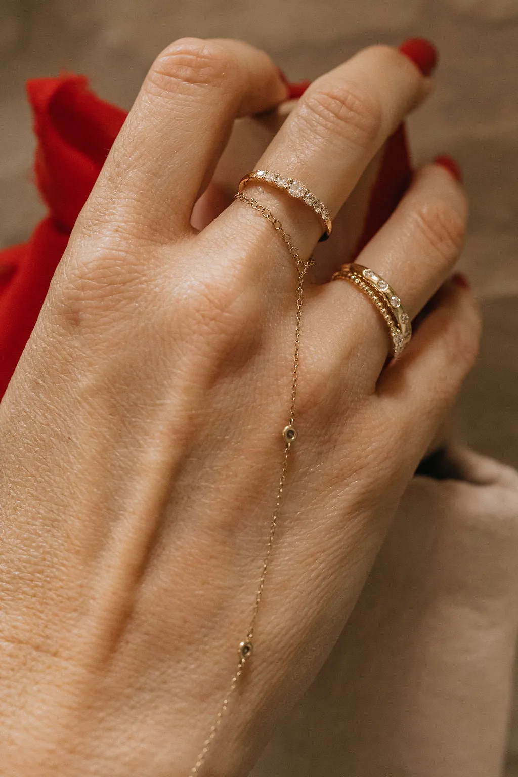 La Princesse Graduated Shared Prong Diamond Ring