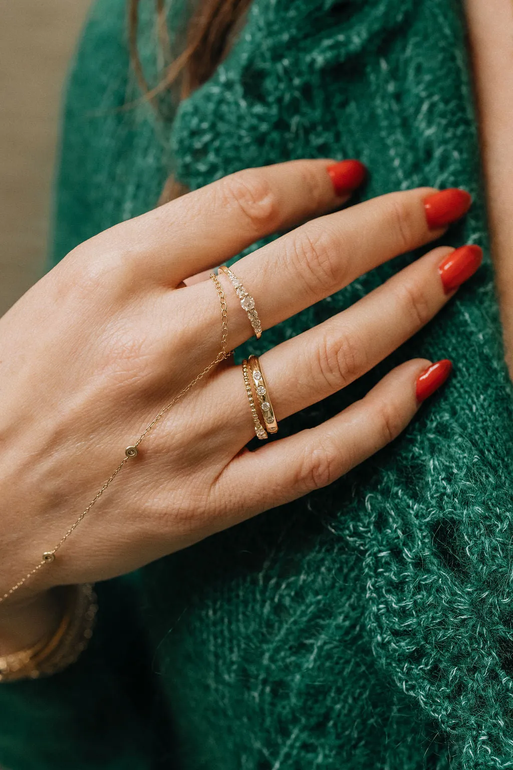 La Princesse Graduated Shared Prong Diamond Ring